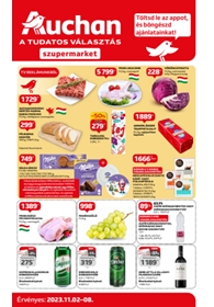 Auchan Szupermarket akciós újság 2023. 11.02-11.08