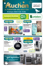 Auchan Hipermarket elektronikai akciós újság 2023. 11.30-12.07