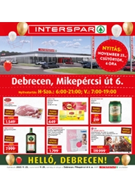 Interspar Debreceni nyitás akciós újság 2023. 11.23-11.29