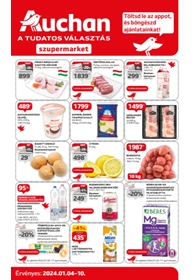 Auchan Szupermarket akciós újság 2024. 01.04-01.10