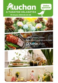 Auchan Hipermarket húsvéti élelmiszer akciós újság 2024. 02.22-02.28