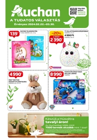Auchan Hipermarket húsvéti nem élelmiszer akciós újság 2024. 02.15-02.28